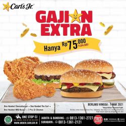 Promo Carl's Jr. Gajian 3 Burger + 2 Ayam - 75k
