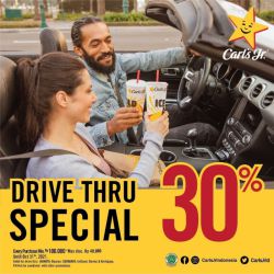 Promo Carl's Jr. Drive Thru - 30%
