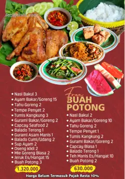 Daftar Harga Menu Ayam Bakar Wong Solo