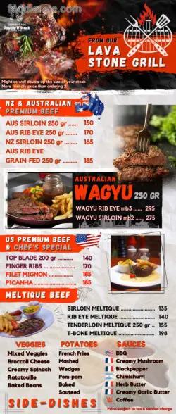 Daftar Harga Menu Double U Steak by Chef Widhi