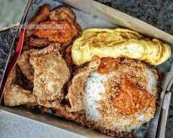 Nasi Kulit + Ayam + Telur Gokskin