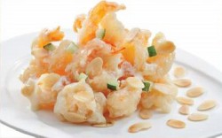 Udang Kupas Goreng Almond Mayonaise