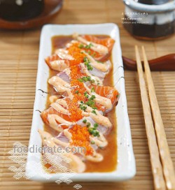 Menu Mix Carpaccio (Salmon & Kanpachi ) Sushi Hiro