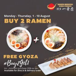 Promo Hakata Ikkousha PIM Buy 2 Ramen - Free 1 Gyoza
