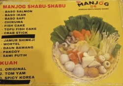 Daftar Harga Menu Manjog Korean BBQ & Shabu Shabu