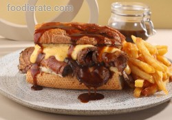 French Dip Roast Beef Sandwich