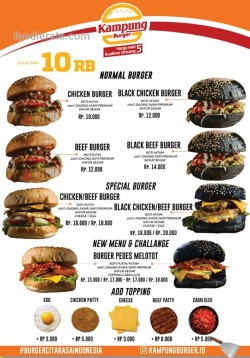 Daftar Harga Menu Kampung Burger