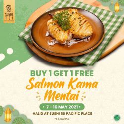 Promo Sushi Tei Salmon Kama Mentai - Buy 1 Get 1 Free