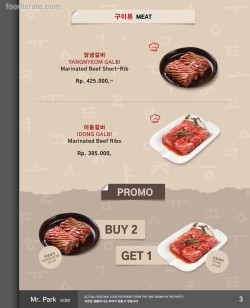 Daftar Harga Menu Mr. Park Cuisine & Butchery