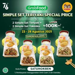 Promo HokBen (Hoka Hoka Bento) Gofood 4 Simple Set - 100k