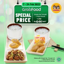Promo HokBen (Hoka Hoka Bento) Grab Food Simple Set Teriyaki + Hoka - 64k