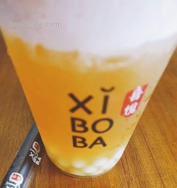 Menu Yuzu Sakura Macchiato - with Yoghurt Popping Boba Xi Bo Ba